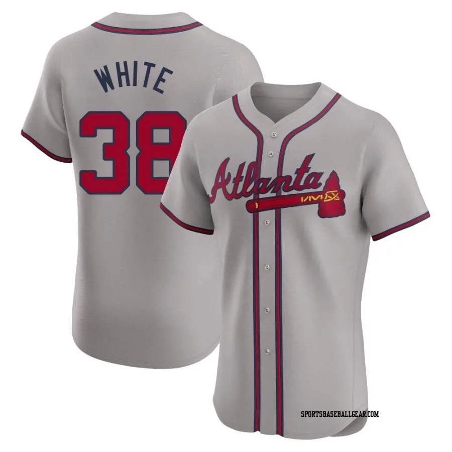 Eli White Men's Atlanta Braves Gray Elite Road Jersey