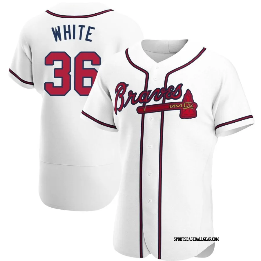 Eli White Men's Atlanta Braves White Authentic Home Jersey