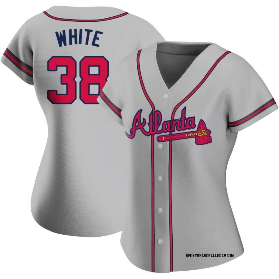 Eli White Women's Atlanta Braves Gray Replica Road Jersey