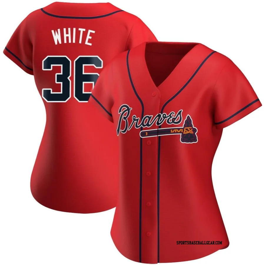 Eli White Women's Atlanta Braves Red Authentic Alternate Jersey