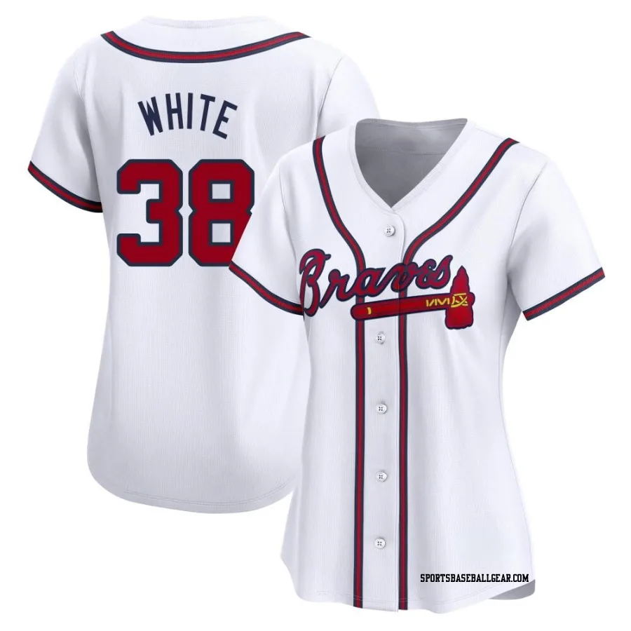 Eli White Women's Atlanta Braves White Limited Home Jersey