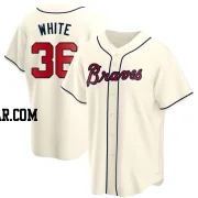 Eli White Youth Atlanta Braves Cream Replica Alternate Jersey