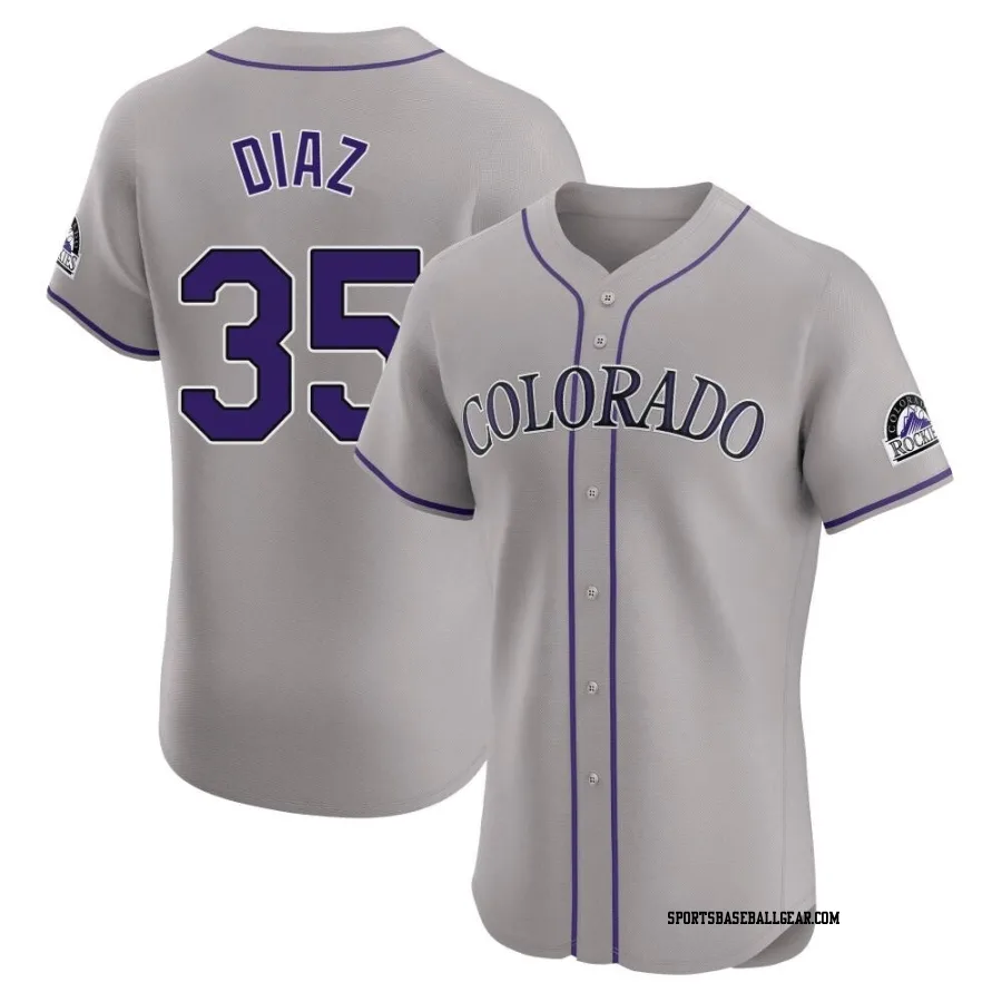 Elias Diaz Men's Colorado Rockies Gray Elite Road Jersey