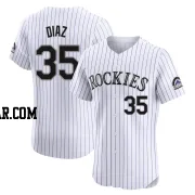 Elias Diaz Men's Colorado Rockies White Elite Home Jersey