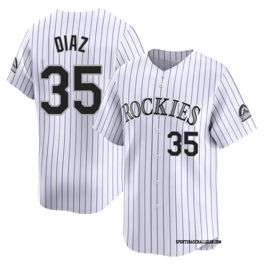 Elias Diaz Men's Colorado Rockies White Limited Home Jersey