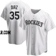 Elias Diaz Men's Colorado Rockies White Replica Home Jersey