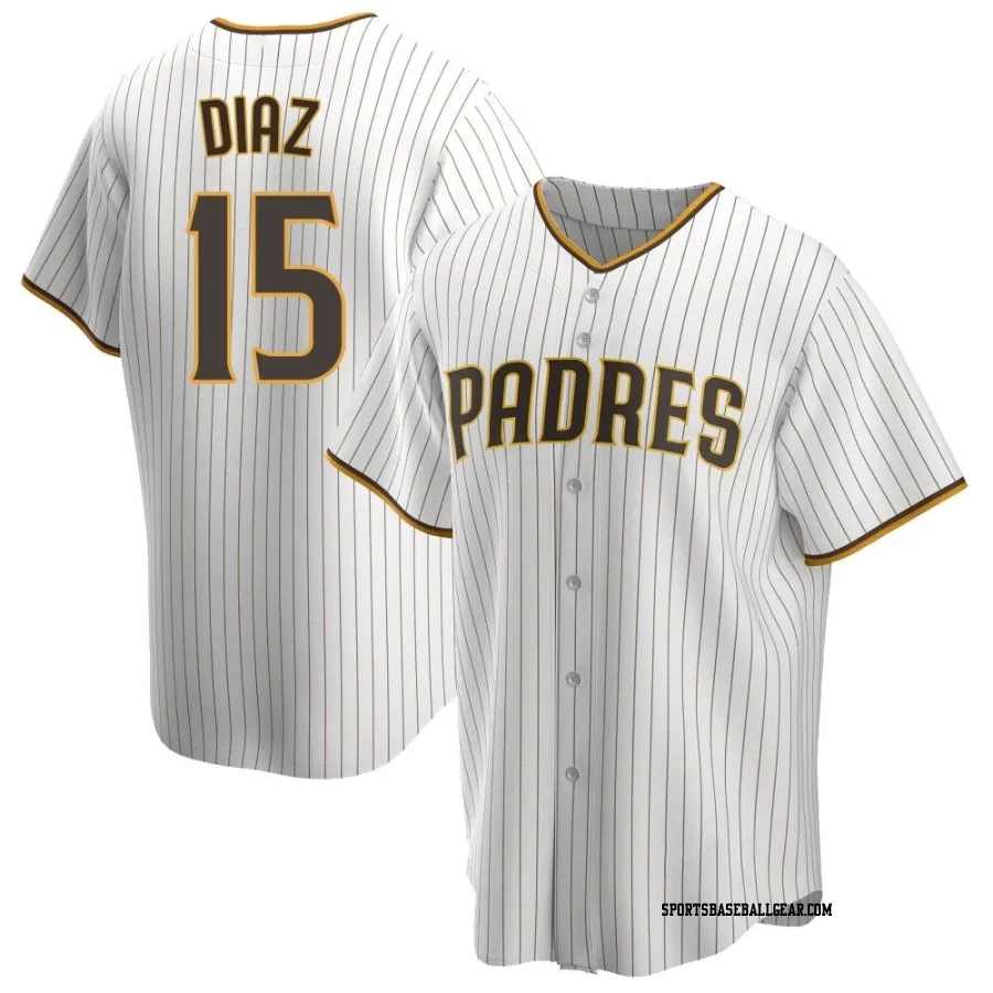 Elias Diaz Men's San Diego Padres White/Brown Replica Home Jersey