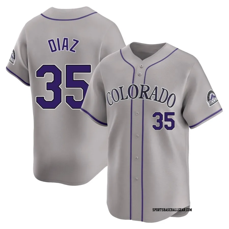 Elias Diaz Youth Colorado Rockies Gray Limited Road Jersey