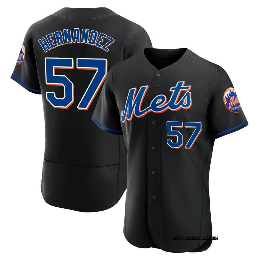 Elieser Hernandez Men's New York Mets Black Authentic 2022 Alternate Jersey