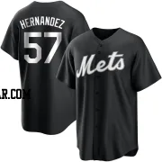 Elieser Hernandez Men's New York Mets Black/White Replica Jersey