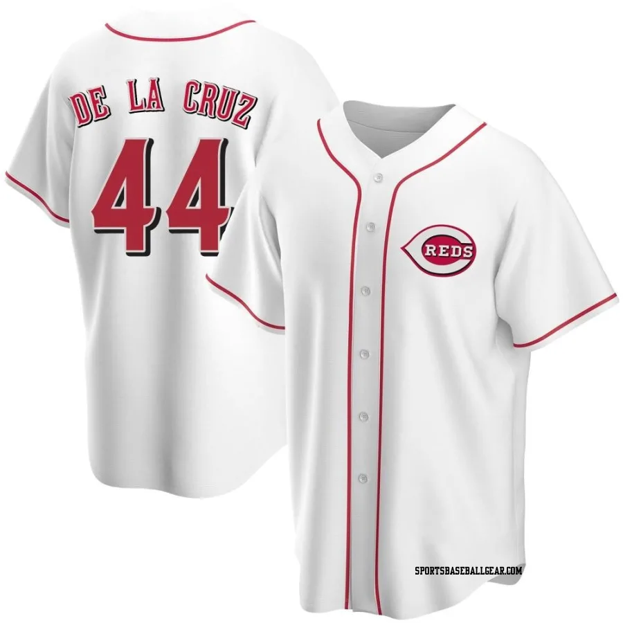 Elly De La Cruz Men's Cincinnati Reds White Replica Home Jersey