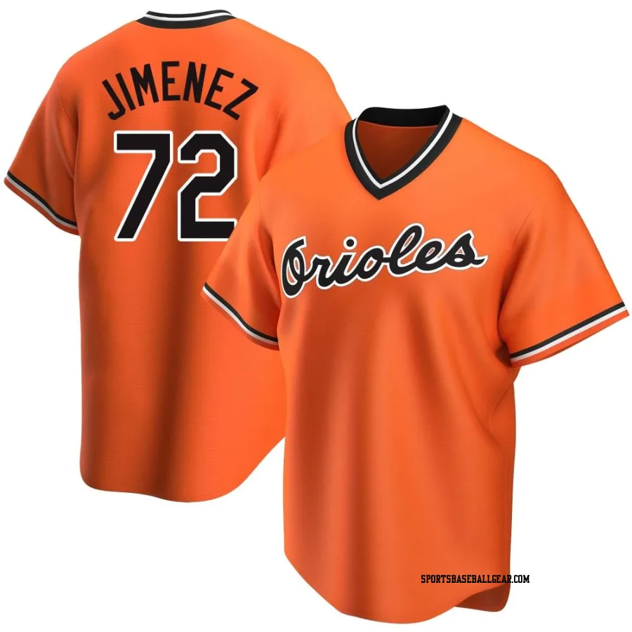 Eloy Jimenez Men's Baltimore Orioles Orange Replica Alternate Cooperstown Collection Jersey