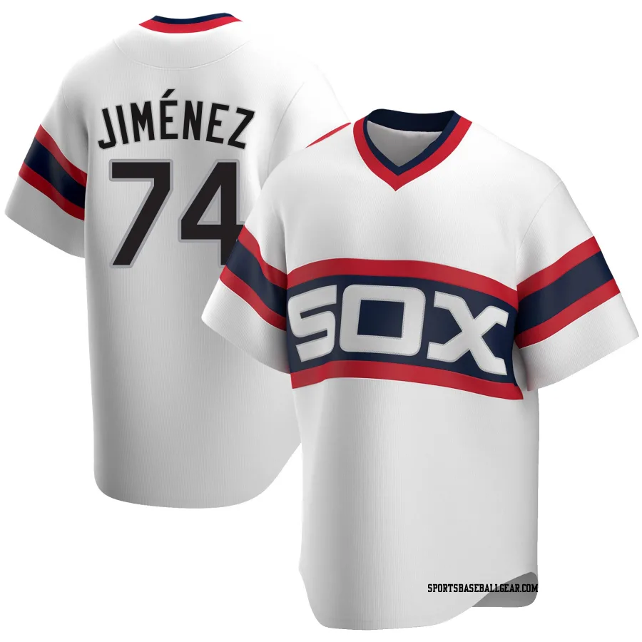 Eloy Jimenez Men's Chicago White Sox White Replica Cooperstown Collection Jersey