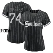 Eloy Jimenez Women's Chicago White Sox Black Authentic 2021 City Connect Jersey