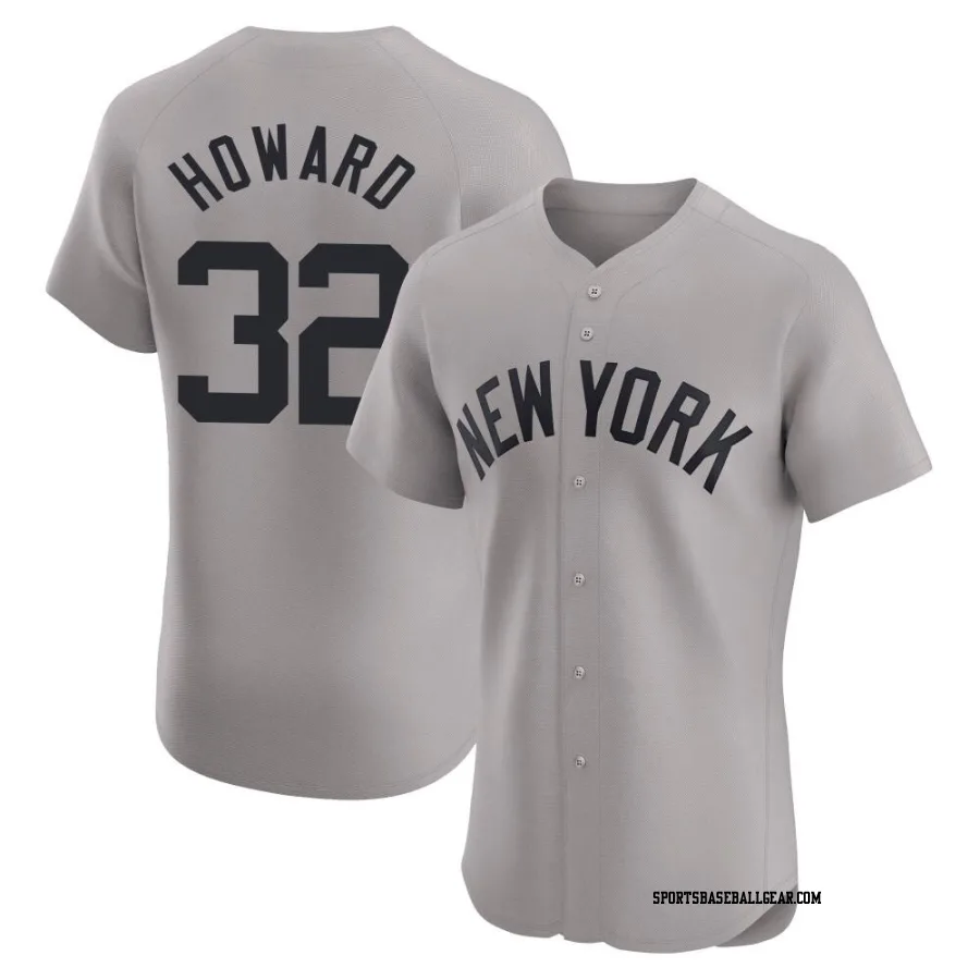 Elston Howard Men's New York Yankees Gray Elite Road Jersey