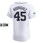 Elvin Rodriguez Men's Detroit Tigers White Elite Home Patch Jersey