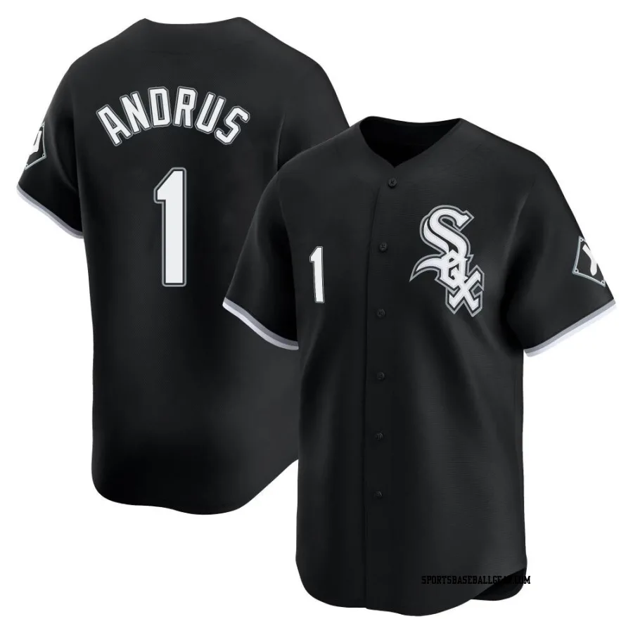 Elvis Andrus Men's Chicago White Sox Black Limited Alternate Jersey