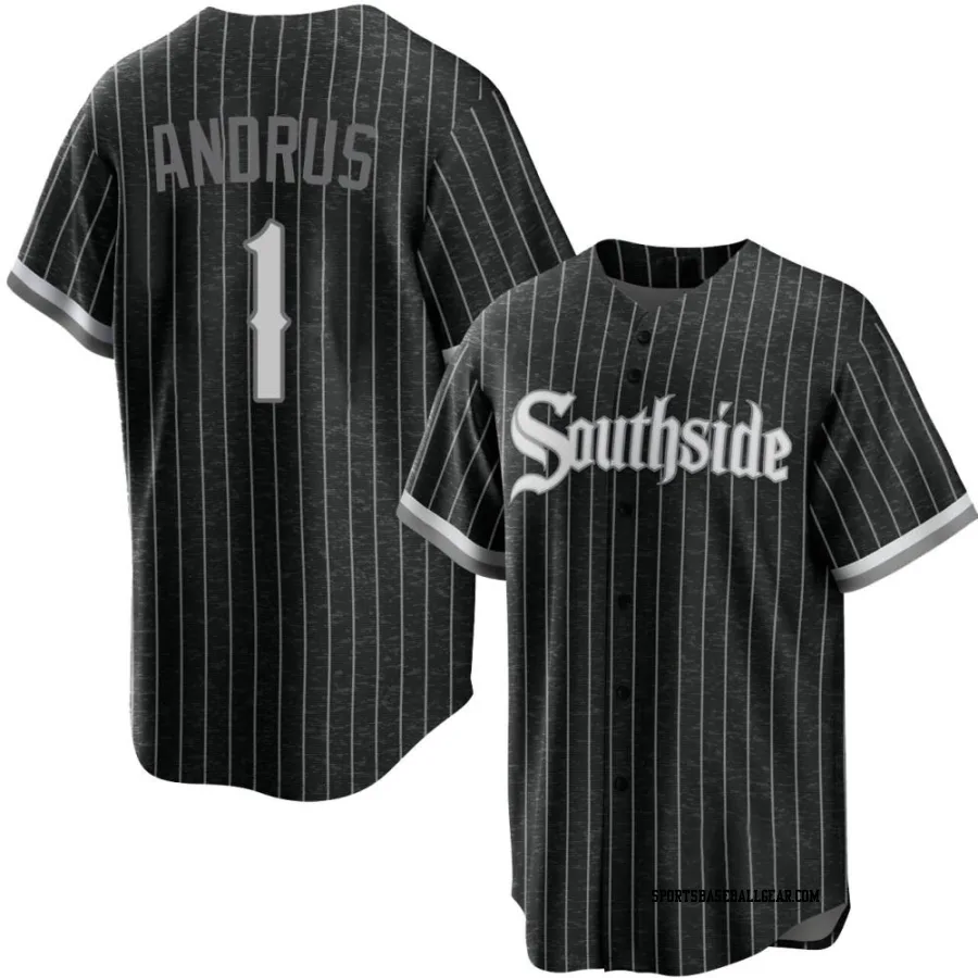 Elvis Andrus Men's Chicago White Sox Black Replica 2021 City Connect Jersey