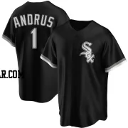 Elvis Andrus Men's Chicago White Sox Black Replica Alternate Jersey