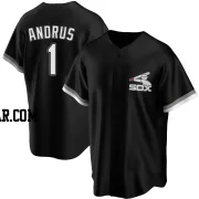 Elvis Andrus Men's Chicago White Sox Black Replica Spring Training Jersey