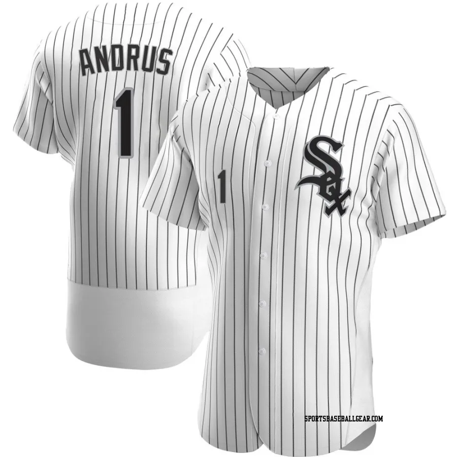 Elvis Andrus Men's Chicago White Sox White Authentic Home Jersey