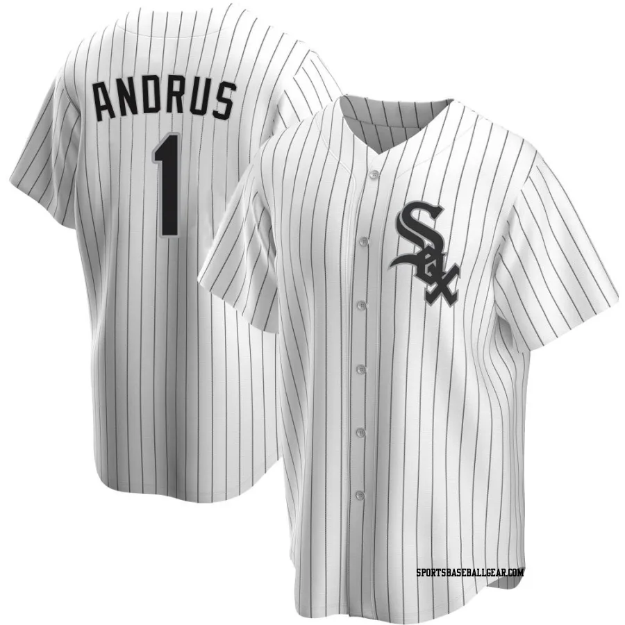 Elvis Andrus Men's Chicago White Sox White Replica Home Jersey