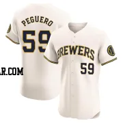 Elvis Peguero Men's Milwaukee Brewers Cream Elite Home Jersey