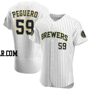 Elvis Peguero Men's Milwaukee Brewers White Authentic Alternate Jersey