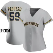 Elvis Peguero Women's Milwaukee Brewers Gray Authentic Road Jersey