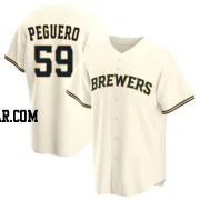 Elvis Peguero Youth Milwaukee Brewers Cream Replica Home Jersey