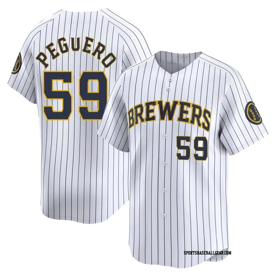 Elvis Peguero Youth Milwaukee Brewers White Limited Alternate Jersey