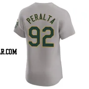 Elvis Peralta Men's Oakland Athletics Gray Elite Road Jersey