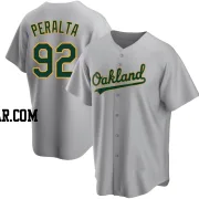 Elvis Peralta Men's Oakland Athletics Gray Replica Road Jersey