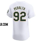 Elvis Peralta Men's Oakland Athletics White Elite Home Jersey