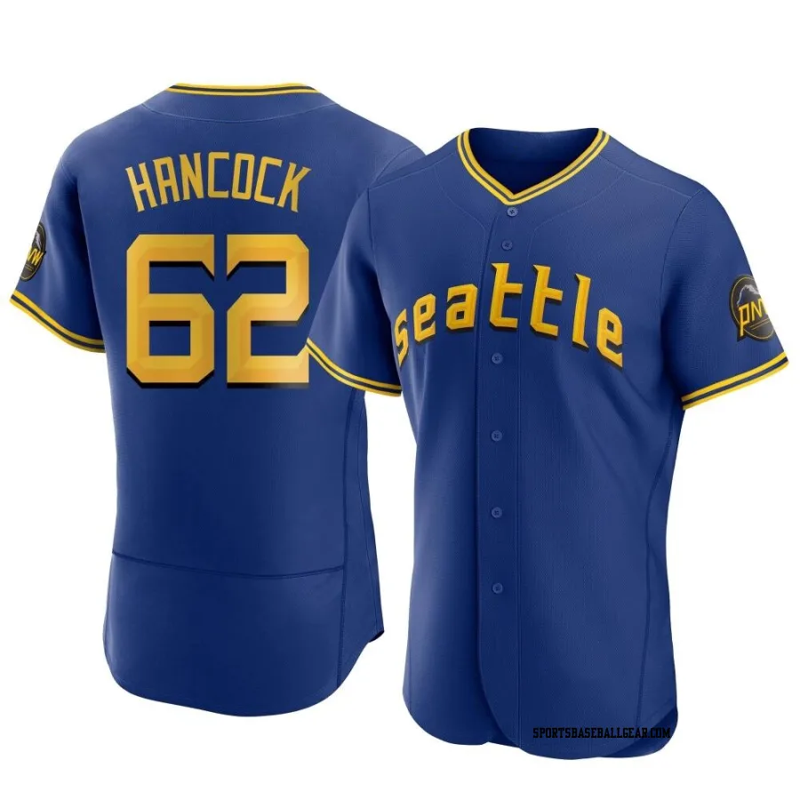 Emerson Hancock Men's Seattle Mariners Royal Authentic 2023 City Connect Jersey