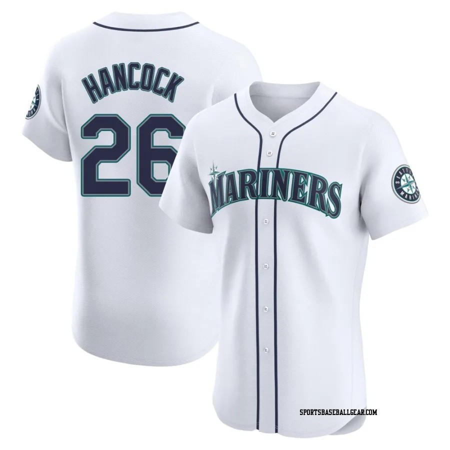 Emerson Hancock Men's Seattle Mariners White Elite Home Jersey