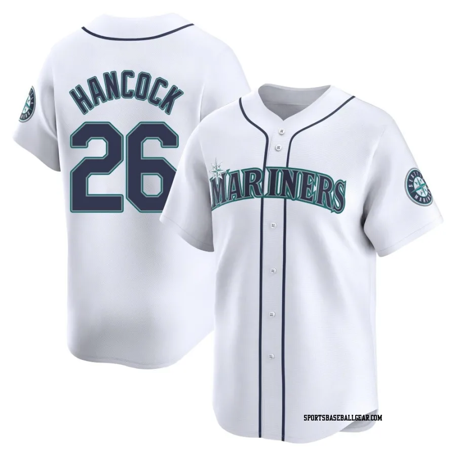 Emerson Hancock Men's Seattle Mariners White Limited Home Jersey