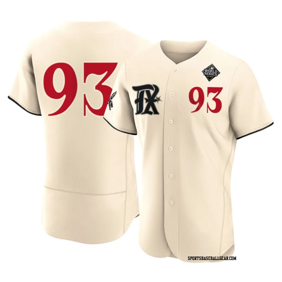 Emiliano Teodo Men's Texas Rangers Cream Authentic 2023 City Connect 2023 World Series Jersey