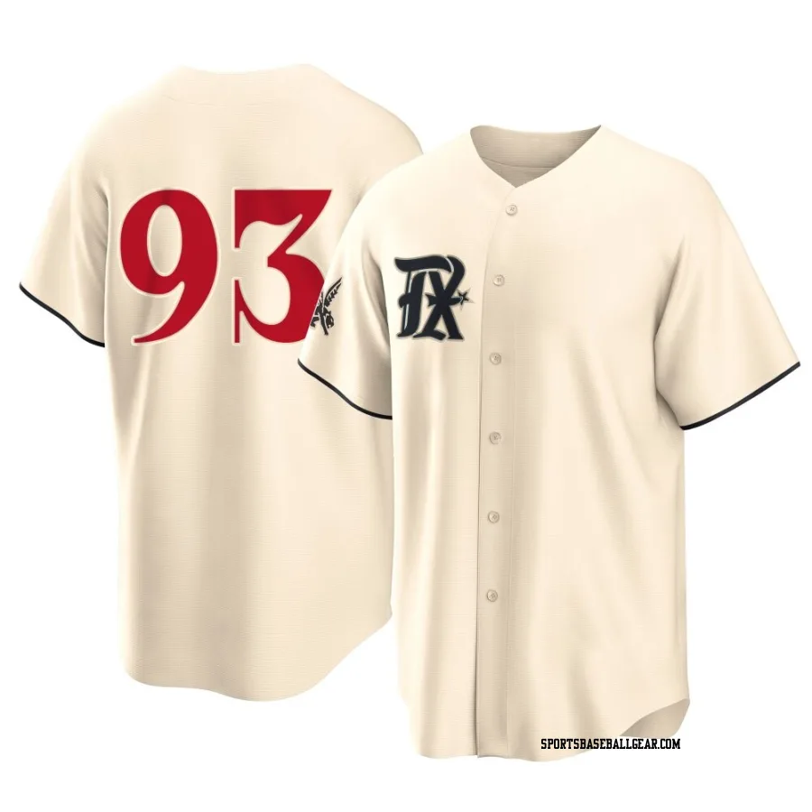 Emiliano Teodo Men's Texas Rangers Cream Replica 2023 City Connect Jersey