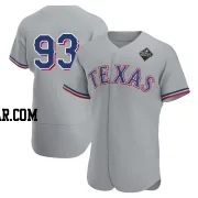 Emiliano Teodo Men's Texas Rangers Gray Authentic Road 2023 World Series Jersey