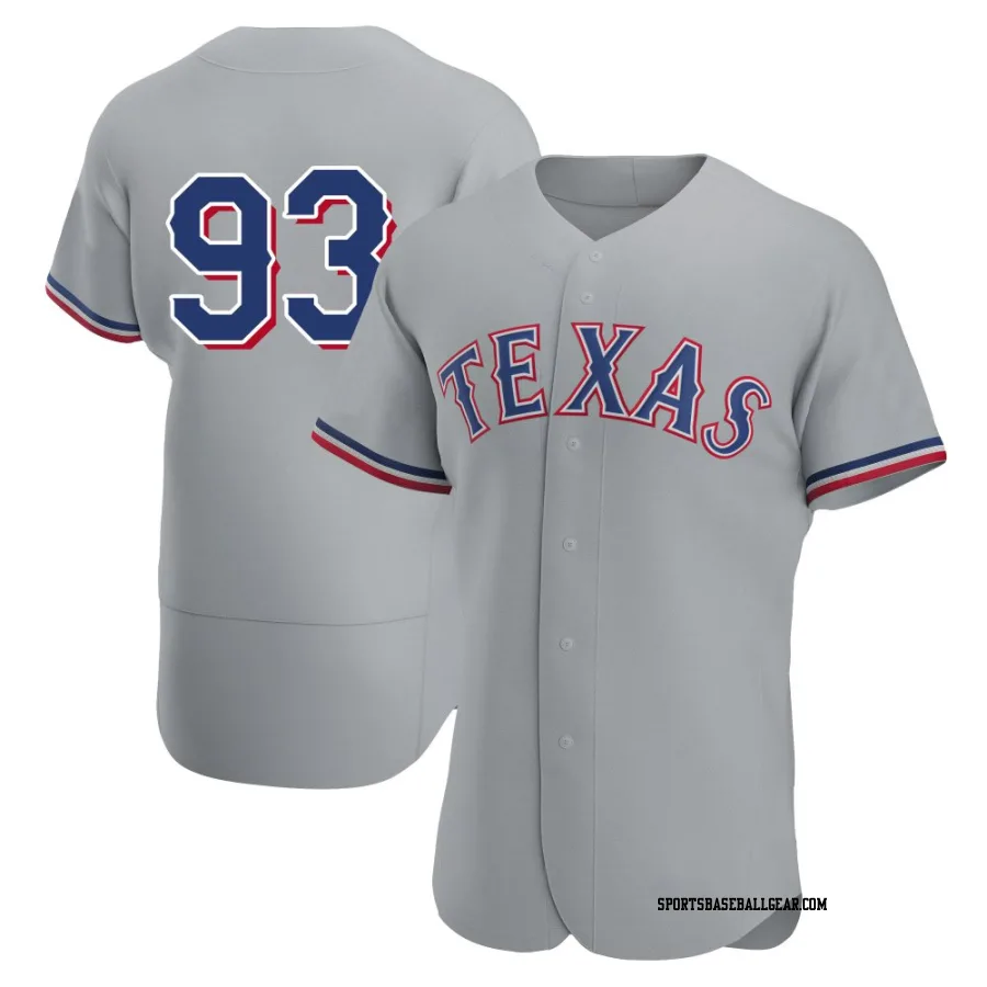 Emiliano Teodo Men's Texas Rangers Gray Authentic Road Jersey