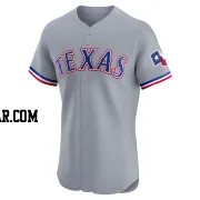 Emiliano Teodo Men's Texas Rangers Gray Elite Road Jersey