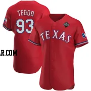 Emiliano Teodo Men's Texas Rangers Red Authentic Alternate 2023 World Series Jersey