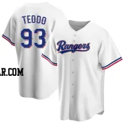 Emiliano Teodo Men's Texas Rangers White Replica Home Jersey