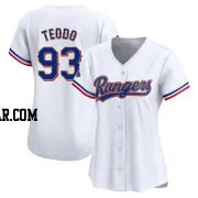 Emiliano Teodo Women's Texas Rangers Gold Limited White 2024 Collection Jersey