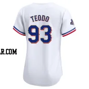 Emiliano Teodo Women's Texas Rangers Gold Limited White 2024 Collection Jersey