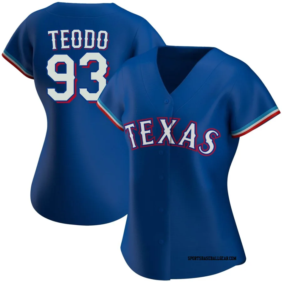 Emiliano Teodo Women's Texas Rangers Royal Authentic Alternate Jersey