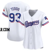 Emiliano Teodo Women's Texas Rangers White Limited Home Jersey