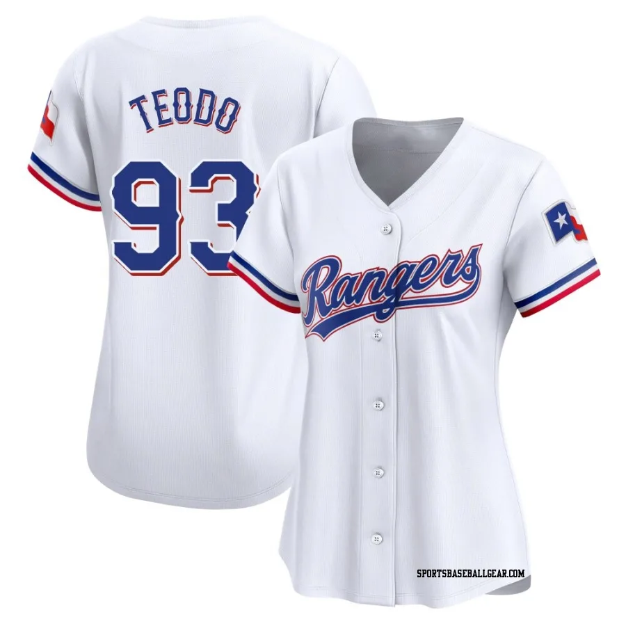 Emiliano Teodo Women's Texas Rangers White Limited Home Jersey