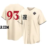 Emiliano Teodo Youth Texas Rangers Cream Replica 2023 City Connect 2023 World Series Jersey